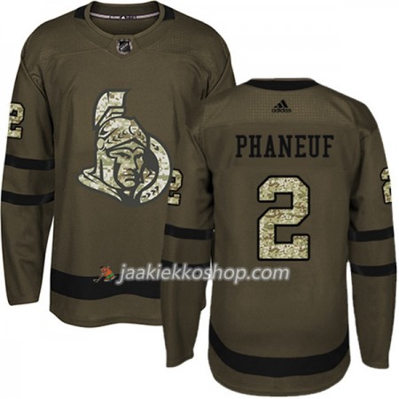 Miehille NHL Ottawa Senators Pelipaita Dion Phaneuf 2 Adidas 2017-2018 Camo Vihreä Authentic